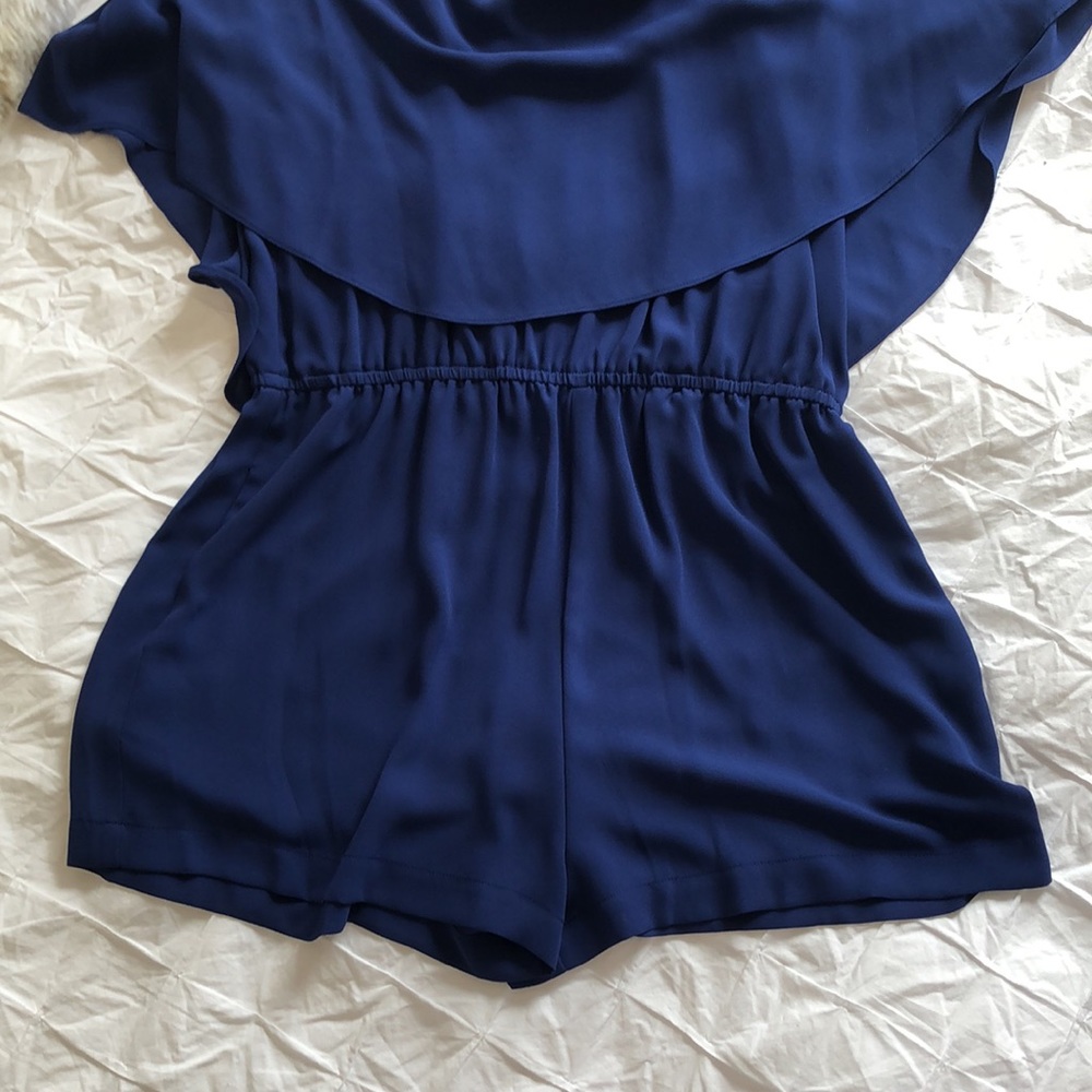 BCBG MaxAzria Short Shorts Romper in Royal Blue - Picture 5 of 5